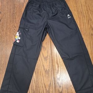 Adidas X Disney Mickey Mouse Loose Fit Straight Leg Track Pants Youth Size Small